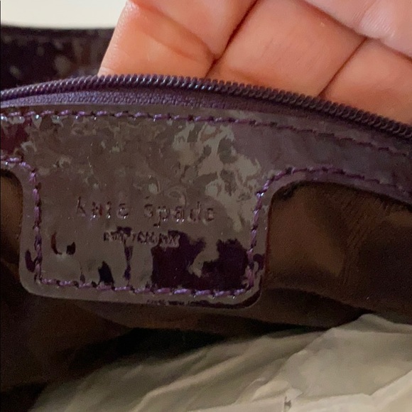 Purple Kate Spade leather and suede handbag - Picture 10 of 12